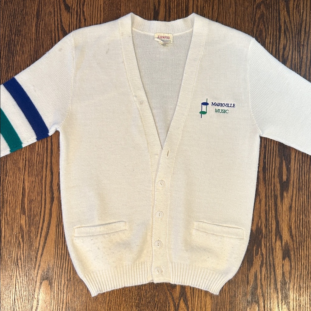 Vintage 80s Preppy Knit Cardigan Sweater - Picture 6 of 12